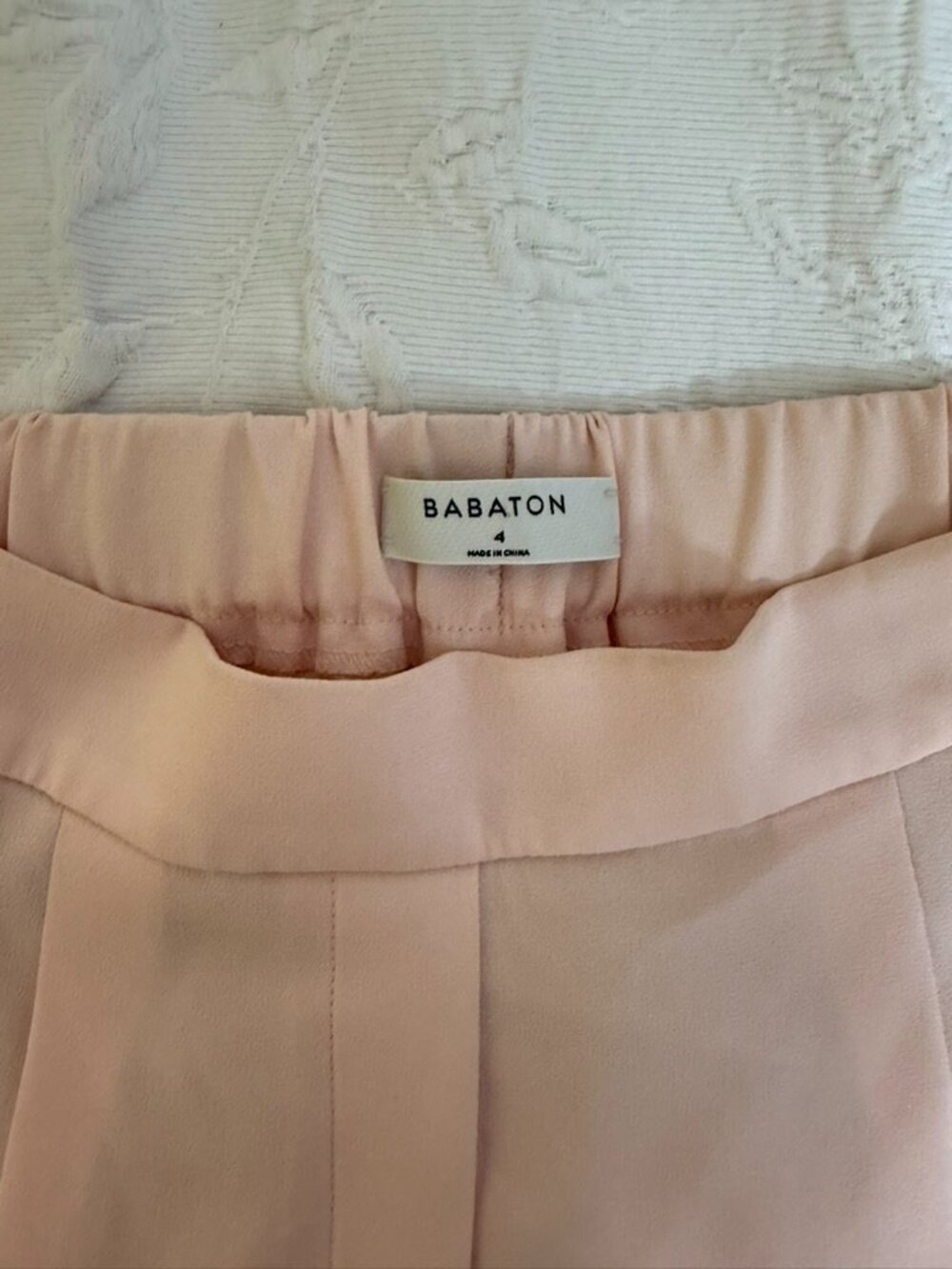 Aritzia Babaton Atelier Blush Pink Pleated Trousers Size 4 - Picture 4 of 10